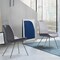 Armen Living Coronado Contemporary Dining Chair in Gray Powder Coated Finish and Pewter Fabric, PK2 LCCDSIPW - alternate 3